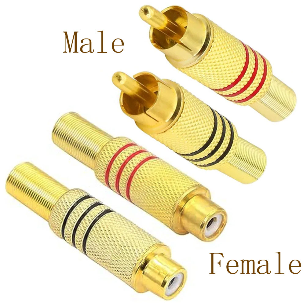 Home Cinema Idea - 4PCS RCA Plug Gold Plated Solder