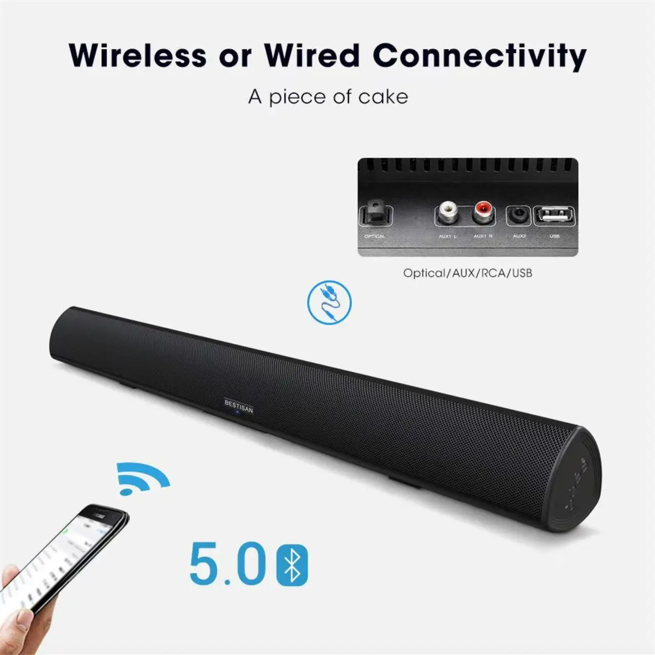 Powerful TV Soundbar Wired 100 - Home Cinema Center 评论和价格