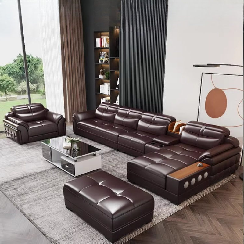 Genuine Leather Small Apartmen - Home Cinema In Small Room 评论和价格