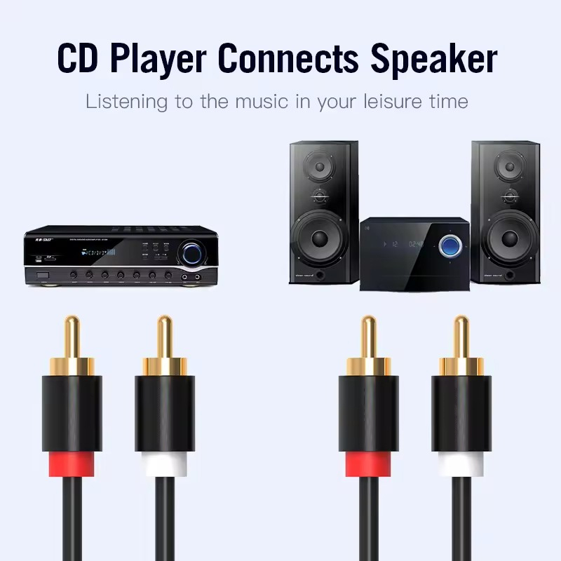 HIFI Stereo RCA Cable 2RCA to  - Home Cinema Idea 评论和价格