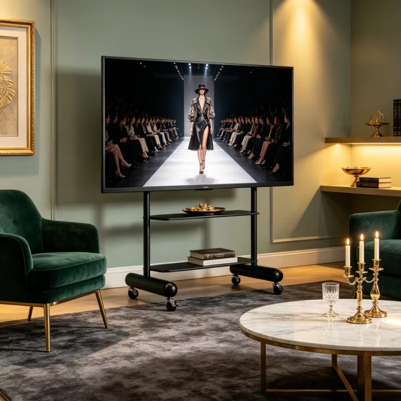 Mobile TV Stand for Small Apar - Home Cinema In Small Room 评论和价格