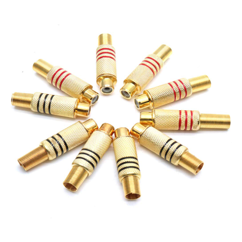 4PCS RCA Plug Gold Plated Sold - Home Cinema Idea 评论和价格